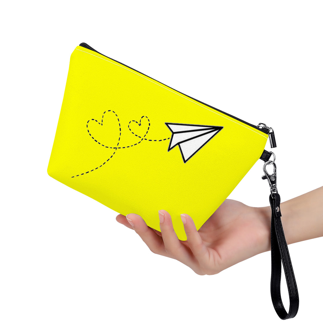 Ti Amo I love you - Exclusive Brand - Yellow - Paper Airplane - Sling Cosmetic Bag