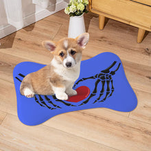 Load image into Gallery viewer, Ti Amo I love you - Exclusive Brand - Neon Blue - Skeleton Hands with Heart  - Big Paws Pet Rug
