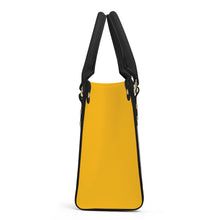 Load image into Gallery viewer, Ti Amo I love you - Exclusive Brand - Lightning Yellow - Luxury Womens PU Tote Bag - Black Straps
