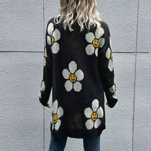 Load image into Gallery viewer, Floral Button Down Longline Cardigan - Sizes S-XL Ti Amo I love you
