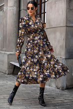 Load image into Gallery viewer, Floral Flounce Sleeve Tiered Dress Ti Amo I love you
