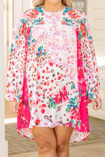 Load image into Gallery viewer, Floral Long Sleeve Plus Size Shift Dress - Sizes 1X-3X Ti Amo I love you
