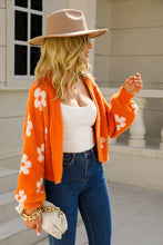 Load image into Gallery viewer, Floral Open Front Fuzzy Cardigan Ti Amo I love you
