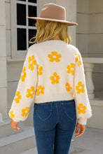 Load image into Gallery viewer, Floral Open Front Fuzzy Cardigan Ti Amo I love you
