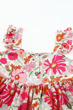 Load image into Gallery viewer, Floral Square Neck Babydoll Top Ti Amo I love you
