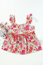 Load image into Gallery viewer, Floral Square Neck Babydoll Top Ti Amo I love you
