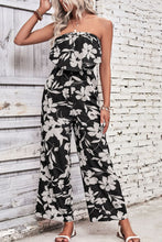 Load image into Gallery viewer, Floral Strapless Wide Leg Jumpsuit Ti Amo I love you
