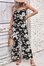 Load image into Gallery viewer, Floral Strapless Wide Leg Jumpsuit Ti Amo I love you
