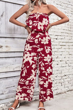 Load image into Gallery viewer, Floral Strapless Wide Leg Jumpsuit Ti Amo I love you
