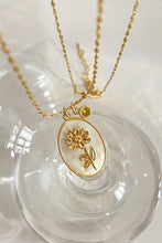 Load image into Gallery viewer, Flower Shell Pendant Copper Necklace Ti Amo I love you
