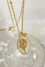 Load image into Gallery viewer, Flower Shell Pendant Copper Necklace Ti Amo I love you
