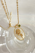 Load image into Gallery viewer, Flower Shell Pendant Copper Necklace Ti Amo I love you
