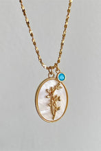 Load image into Gallery viewer, Flower Shell Pendant Copper Necklace Ti Amo I love you
