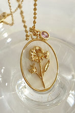 Load image into Gallery viewer, Flower Shell Pendant Copper Necklace Ti Amo I love you
