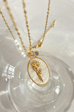 Load image into Gallery viewer, Flower Shell Pendant Copper Necklace Ti Amo I love you
