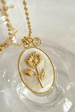 Load image into Gallery viewer, Flower Shell Pendant Copper Necklace Ti Amo I love you
