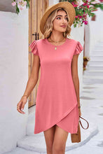 Load image into Gallery viewer, Flutter Sleeve Tulip Hem Dress Ti Amo I love you
