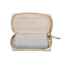 Load image into Gallery viewer, Ti Amo I love you - Exclusive Brand - Lochmara - Double White Heart - PU Leather - Zipper Card Holder
