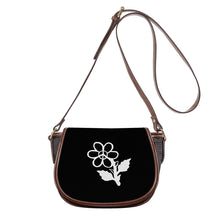 Load image into Gallery viewer, Ti Amo I love you - Exclusive Brand  - Black - White Daisy - Saddle Bag
