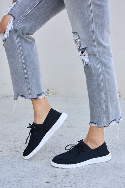 Forever Link Flat Round Toe Lace-Up Sneakers Ti Amo I love you