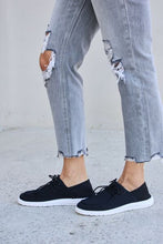 Load image into Gallery viewer, Forever Link Flat Round Toe Lace-Up Sneakers Ti Amo I love you
