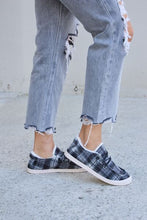 Load image into Gallery viewer, Forever Link Plaid Plush Flat Sneakers Ti Amo I love you
