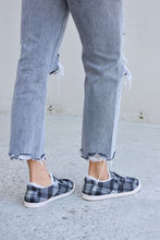 Load image into Gallery viewer, Forever Link Plaid Plush Flat Sneakers Ti Amo I love you
