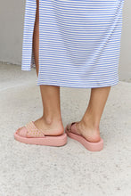 Load image into Gallery viewer, Forever Link Studded Cross Strap Sandals in Blush Ti Amo I love you
