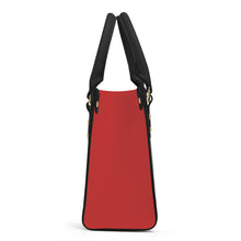 Load image into Gallery viewer, Ti Amo I love you - Exclusive Brand - Persian Red - Luxury Womens PU Tote Bag - Black Straps
