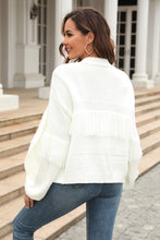 Load image into Gallery viewer, Fringe Trim Open Front Cardigan Ti Amo I love you
