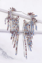 Load image into Gallery viewer, Fringed Rhinestone Zinc Alloy Dangle Earrings Ti Amo I love you
