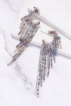 Load image into Gallery viewer, Fringed Rhinestone Zinc Alloy Dangle Earrings Ti Amo I love you
