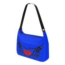 Load image into Gallery viewer, Ti Amo I love you - Exclusive Brand - Blue Blue Eyes - Skeleton Heart Hands  -  Journey Computer Shoulder Bag
