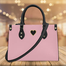 Load image into Gallery viewer, Ti Amo I love you - Exclusive Brand - Pink - Luxury Womens PU Tote Bag - Black Straps
