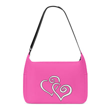 Load image into Gallery viewer, Ti Amo I love you - Exclusive Brand - Brilliant Rose - Double White Heart - Journey Computer Shoulder Bag
