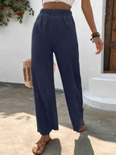 Load image into Gallery viewer, Full Size High Waist Wide Leg Pants Ti Amo I love you
