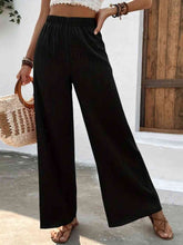 Load image into Gallery viewer, Full Size High Waist Wide Leg Pants Ti Amo I love you
