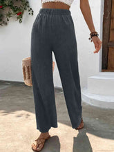 Load image into Gallery viewer, Full Size High Waist Wide Leg Pants Ti Amo I love you
