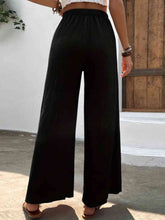 Load image into Gallery viewer, Full Size High Waist Wide Leg Pants Ti Amo I love you
