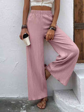 Load image into Gallery viewer, Full Size High Waist Wide Leg Pants Ti Amo I love you
