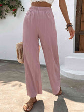 Load image into Gallery viewer, Full Size High Waist Wide Leg Pants Ti Amo I love you
