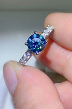 Load image into Gallery viewer, Future Style 1 Carat Moissanite Side Stone Ring Ti Amo I love you
