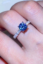 Load image into Gallery viewer, Future Style 1 Carat Moissanite Side Stone Ring Ti Amo I love you
