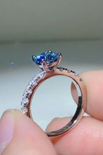 Load image into Gallery viewer, Future Style 1 Carat Moissanite Side Stone Ring Ti Amo I love you
