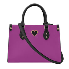 Load image into Gallery viewer, Ti Amo I love you - Exclusive Brand - Warm Purple - Luxury Womens PU Tote Bag - Black Straps
