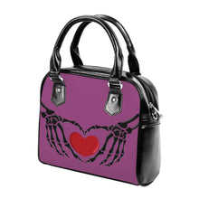 Load image into Gallery viewer, Ti Amo I love you - Exclusive Brand - Cannon Pink - Skeleton Hands with Heart - Shoulder Handbag
