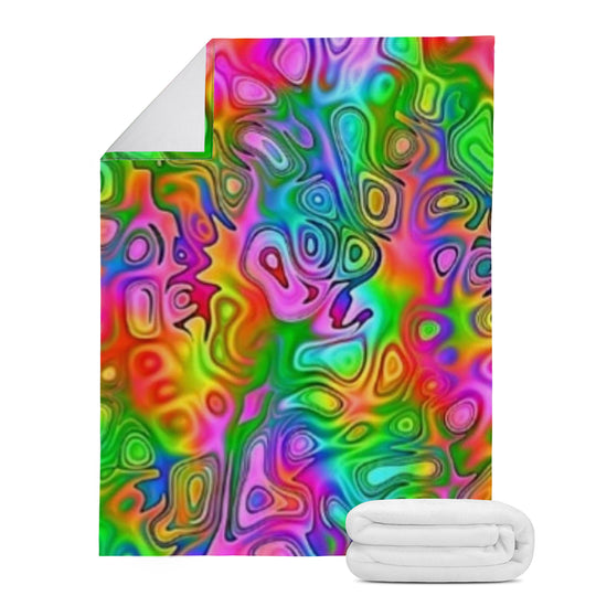 Ti Amo I love you - Exclusive Brand  - Rainbow Kaleidoscope - Micro Fleece Blankets