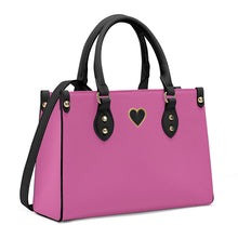 Load image into Gallery viewer, Ti Amo I love you - Exclusive Brand - Pale Magenta - Luxury Womens PU Tote Bag - Black Straps
