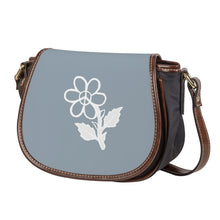 Load image into Gallery viewer, Ti Amo I love you - Exclusive Brand - Regent Grey  - White Daisy - Saddle Bag
