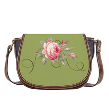 Load image into Gallery viewer, Ti Amo I love you - Exclusive Brand - Green Smoke - Rose - Saddle Bag
